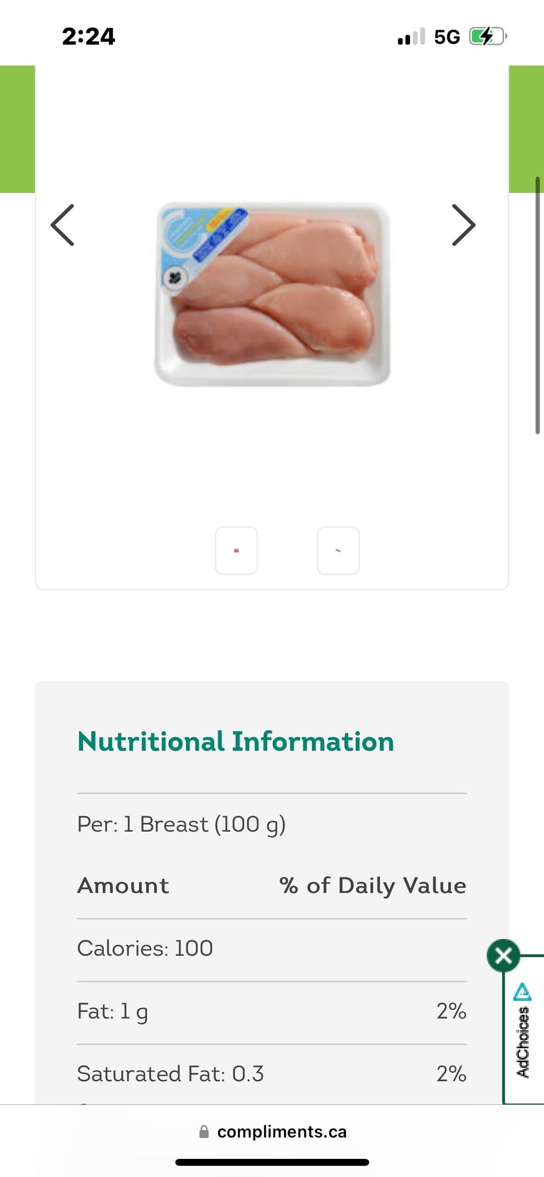 How much calories in this chicken breast? Dining and Cooking