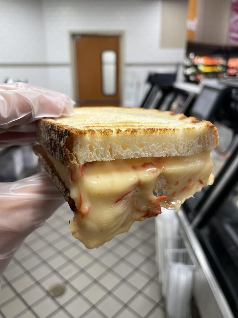Day 257 of posting grilled cheese sandwiches until I run out of cheese types: Yancey Fancy, Peppadew Cheddar