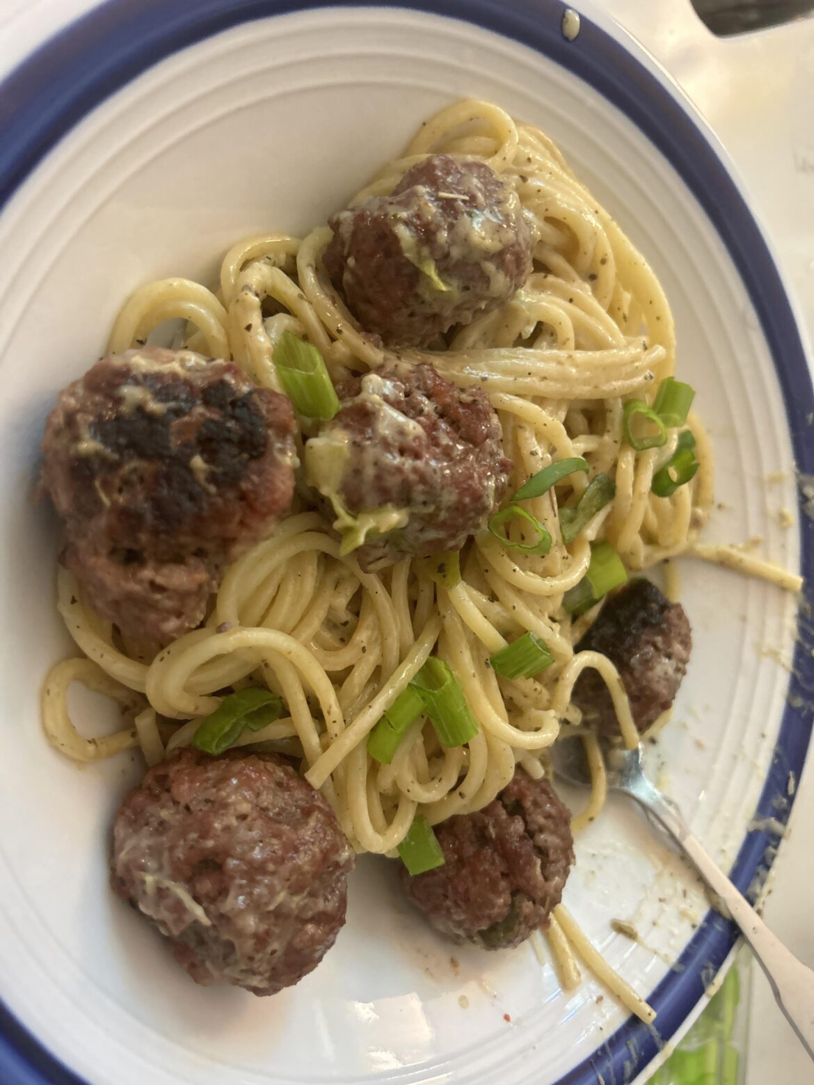 Creamy Tuscan Spaghetti with Meatballs