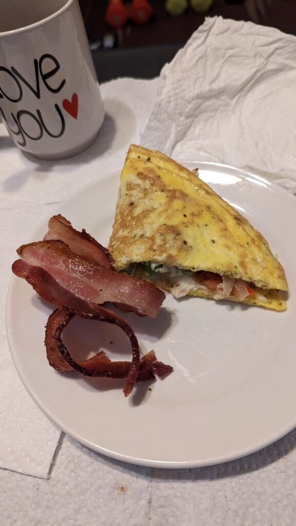 Omelette with some bacon