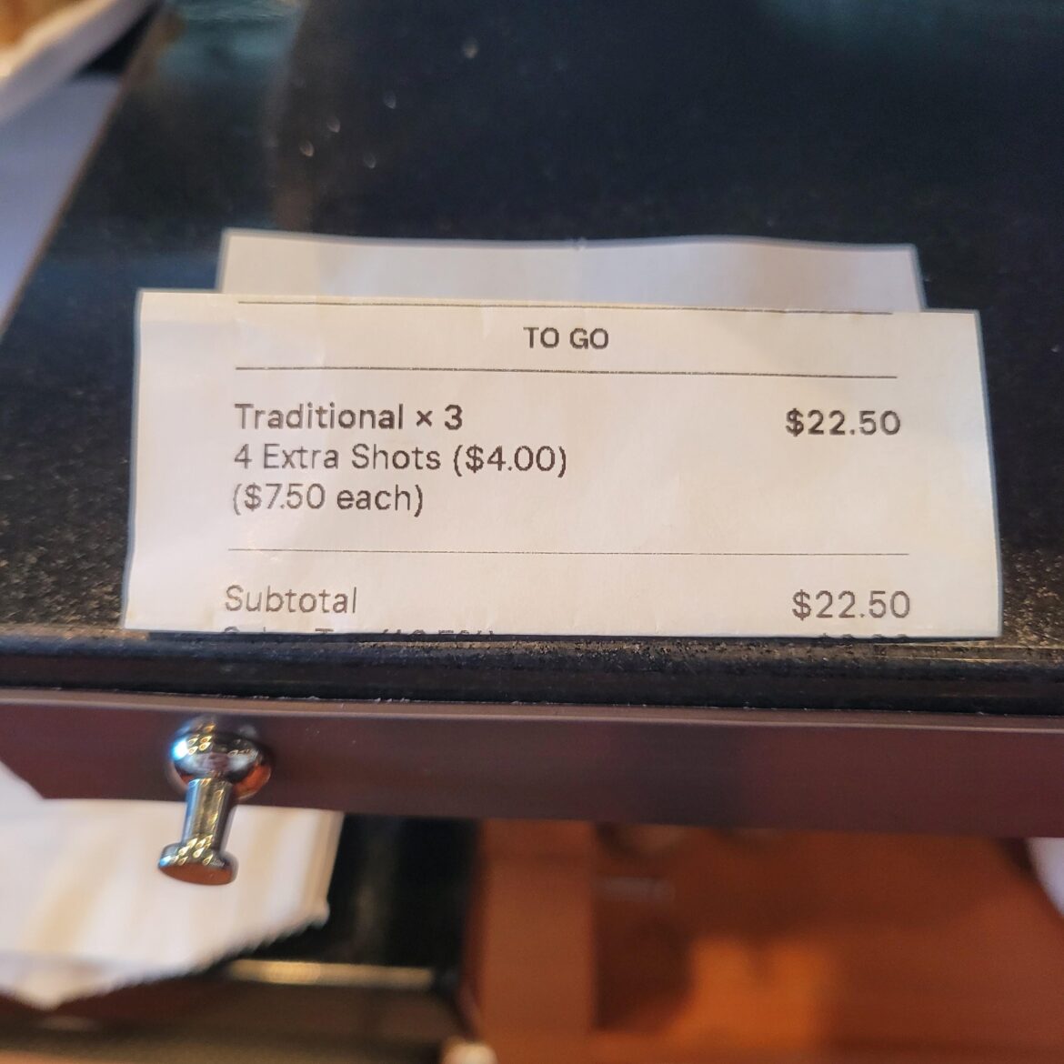 20 Espresso Shot Order