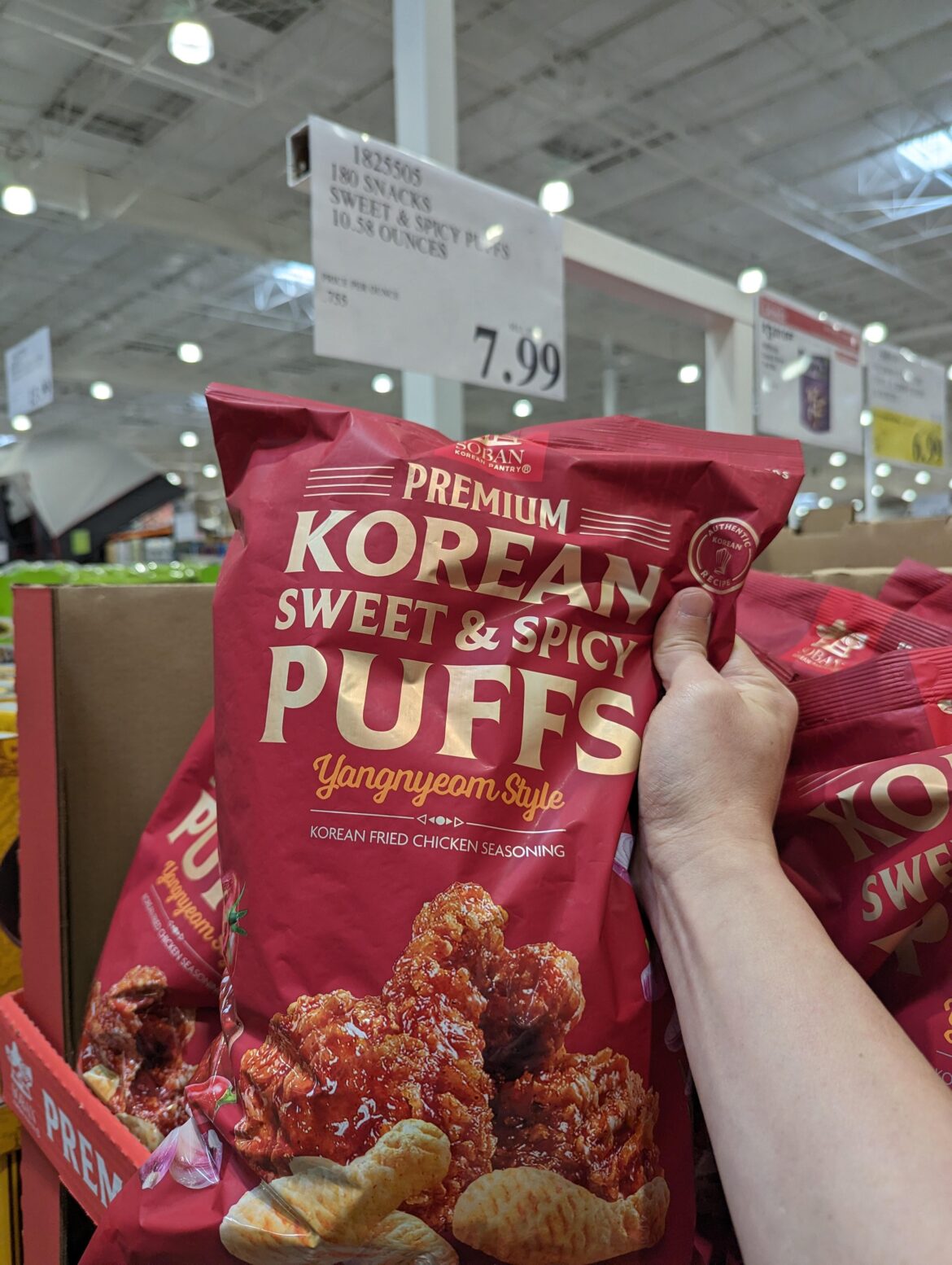 Korean sweet & spicy (yangyeom) puffs at Costco - 10/10