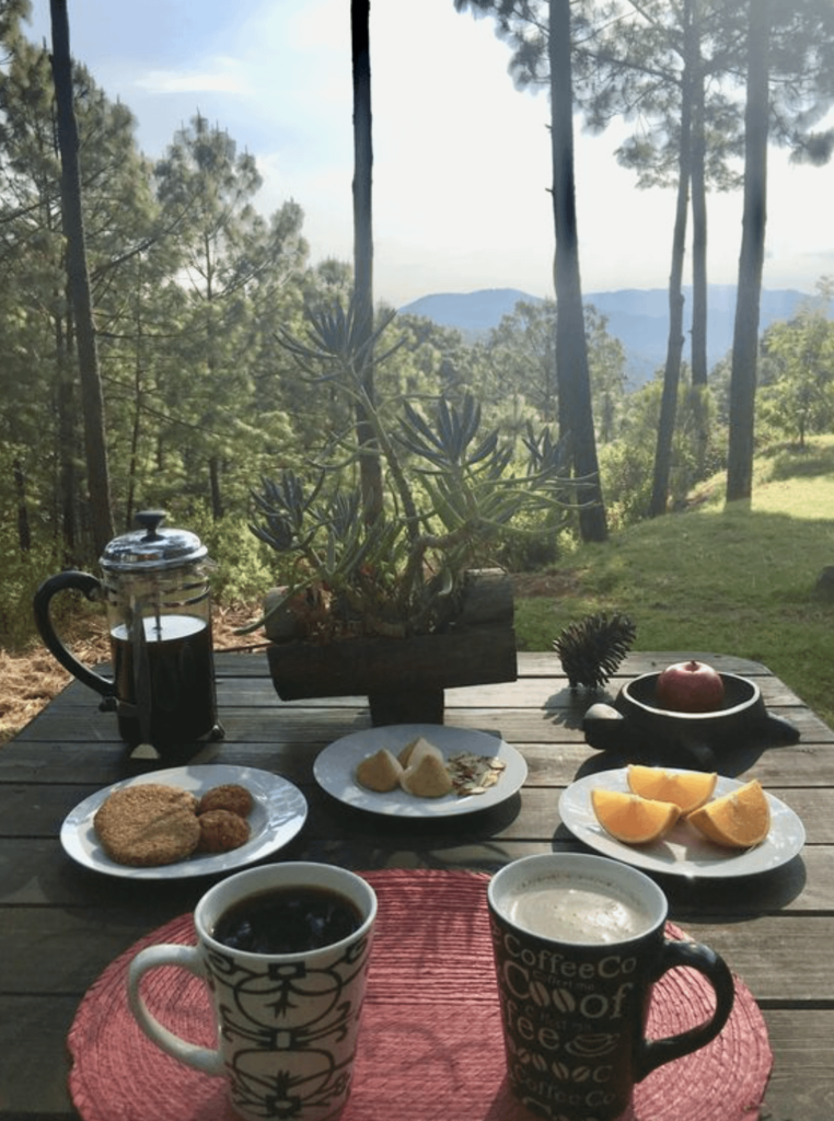 Soft and delicious breakfast with the best view of the countryside.