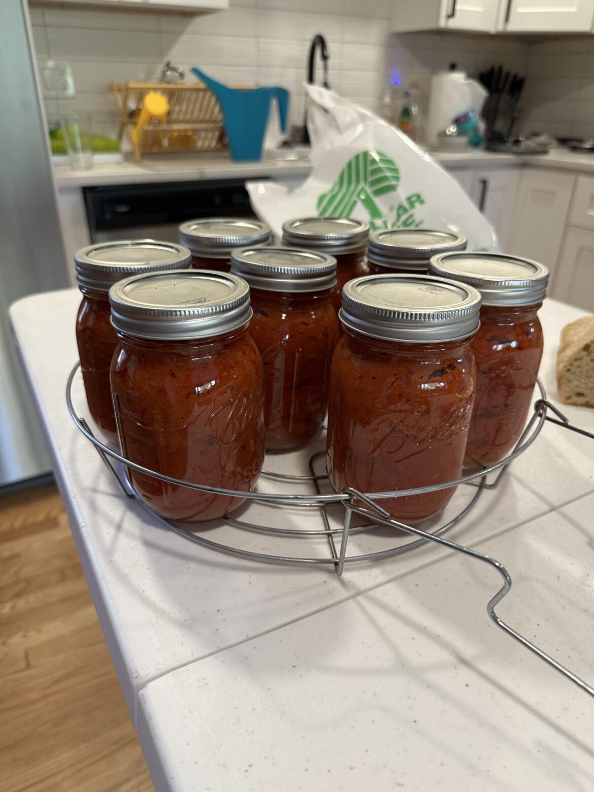 Tightened rings after water bath