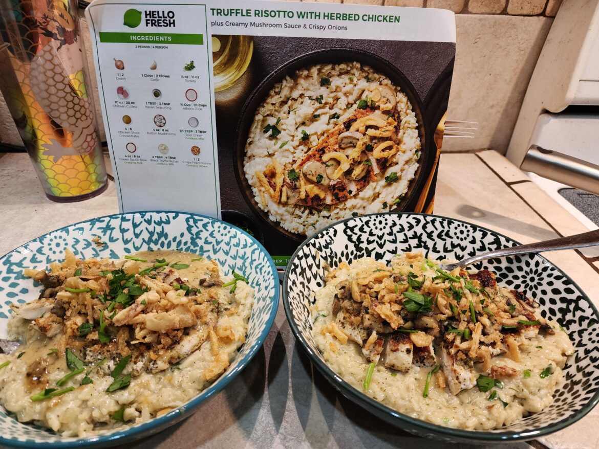 Truffle Risotto with herbed chicken