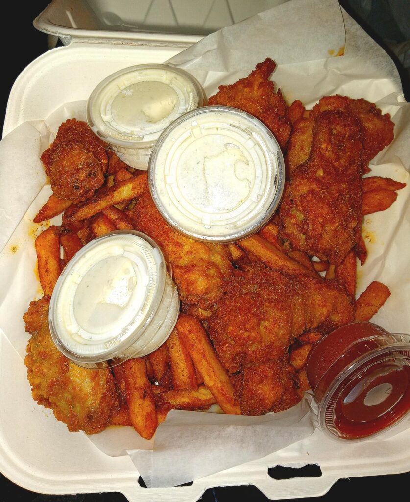 Spicy Cajun Wings and Fries