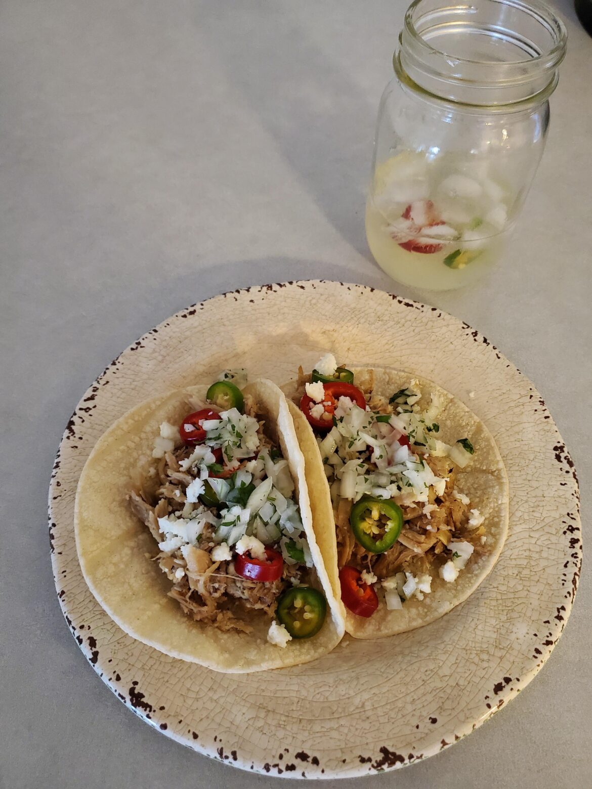 Carnitas with Fresno and Serrano. Cinco de Mayo!