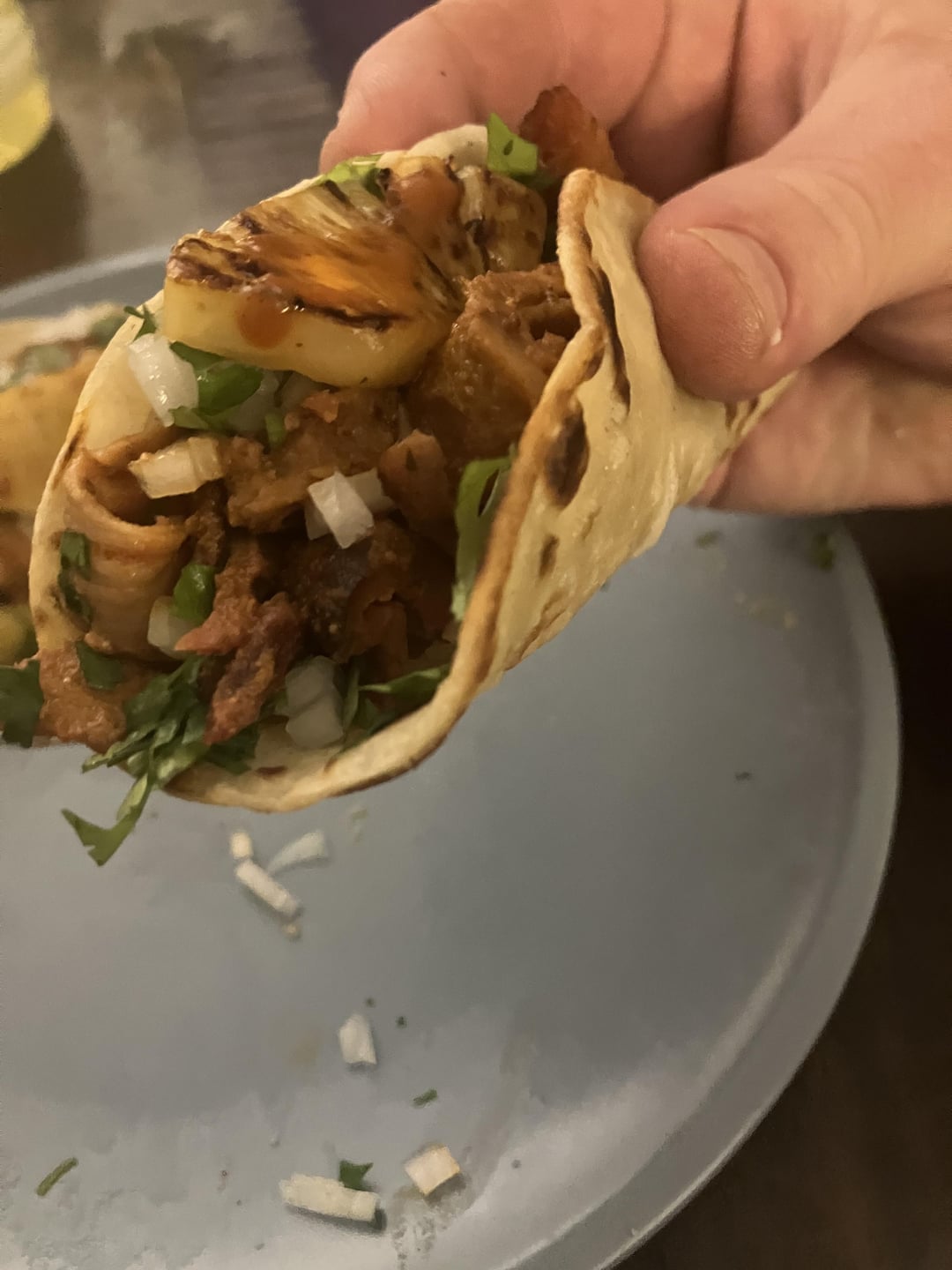 Al pastor on my er rotisserie yesterday Dining and Cooking