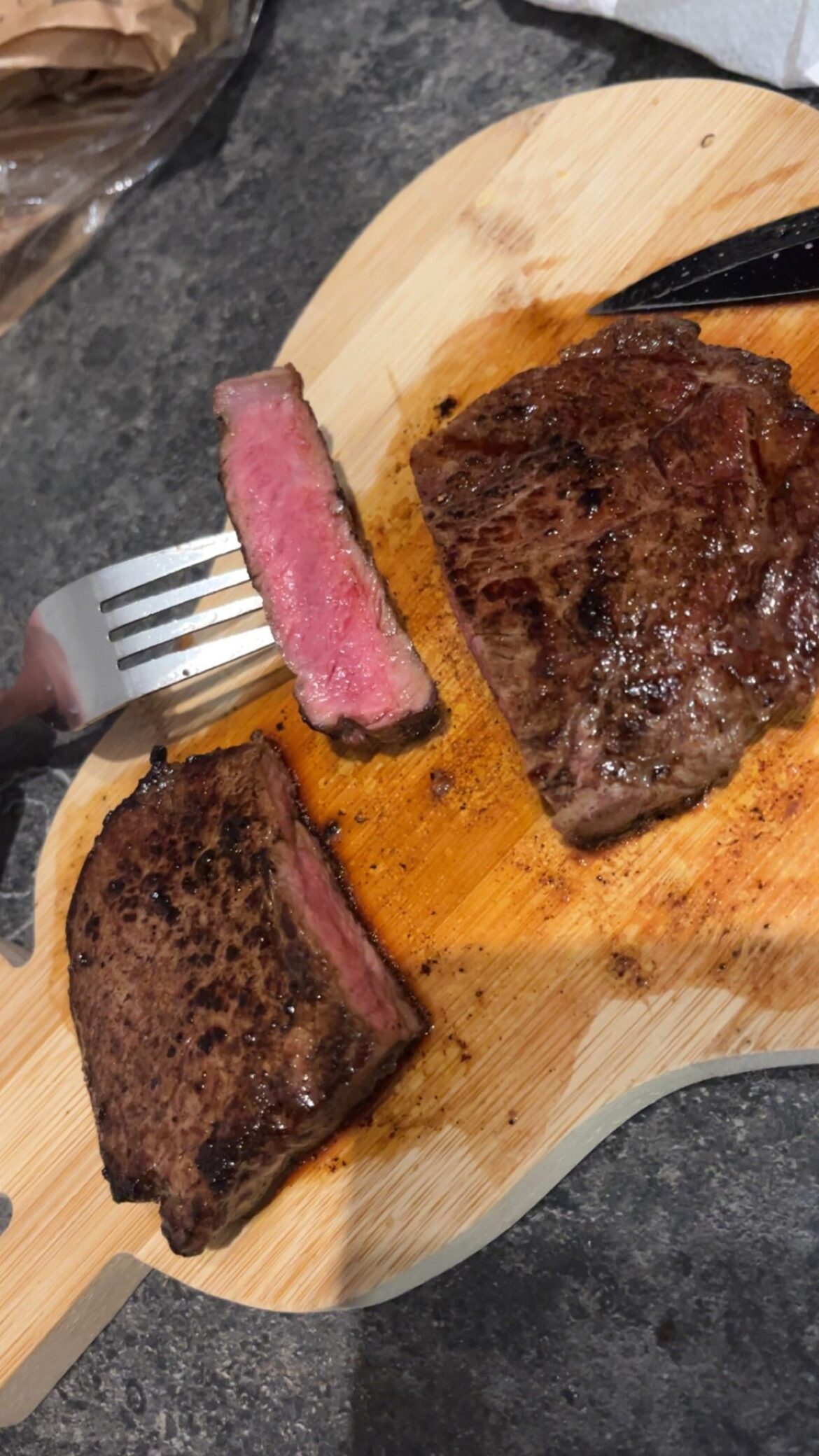 First time sharing my steak with you.