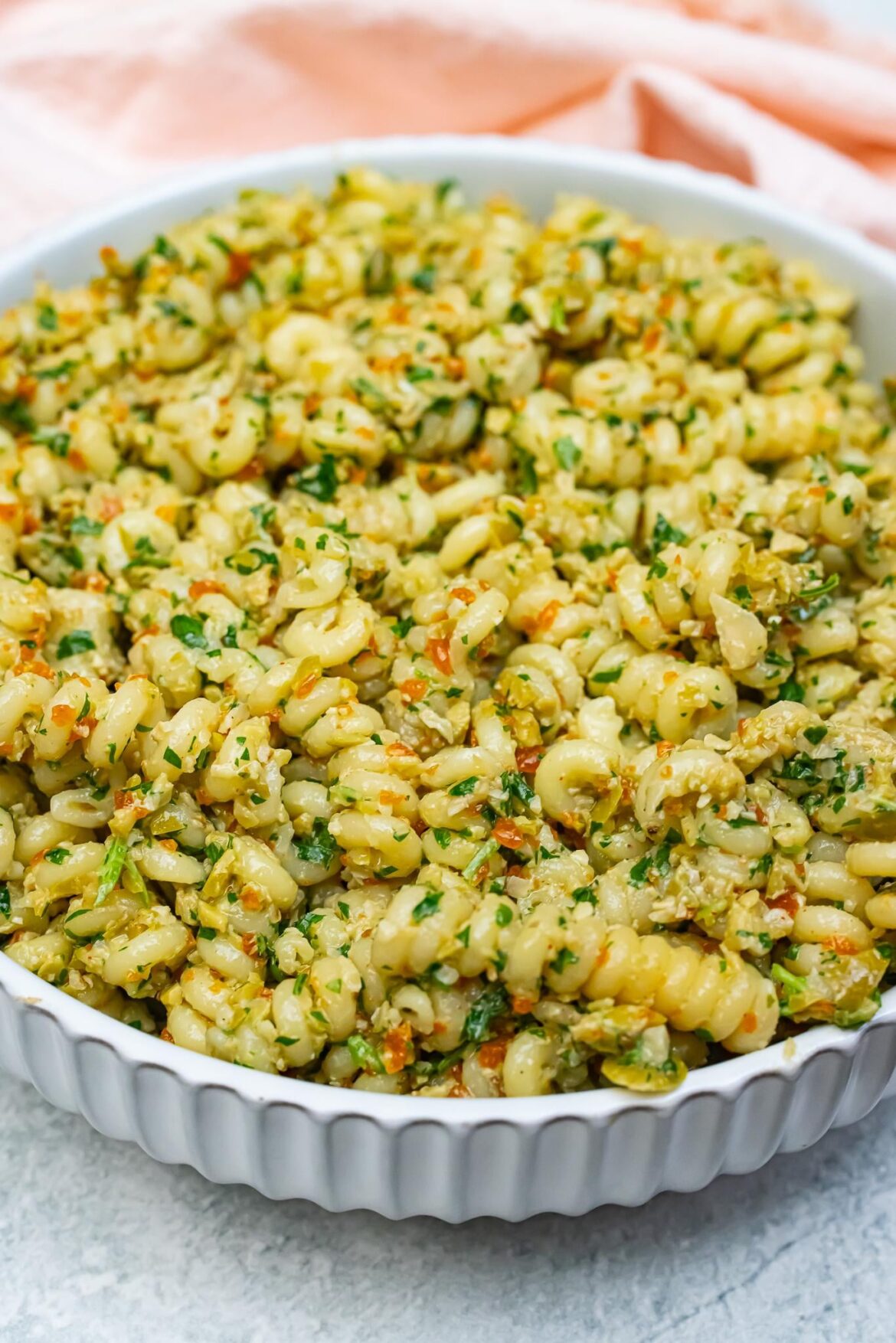 Olive Pesto with Pasta