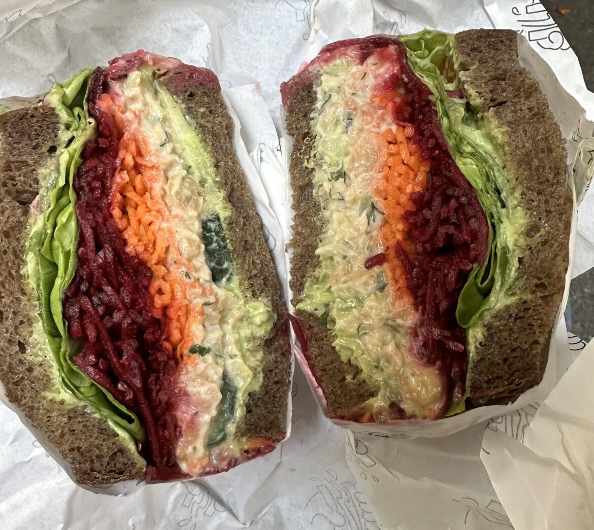 Salad sandwich from Hectors Deli Melbourne