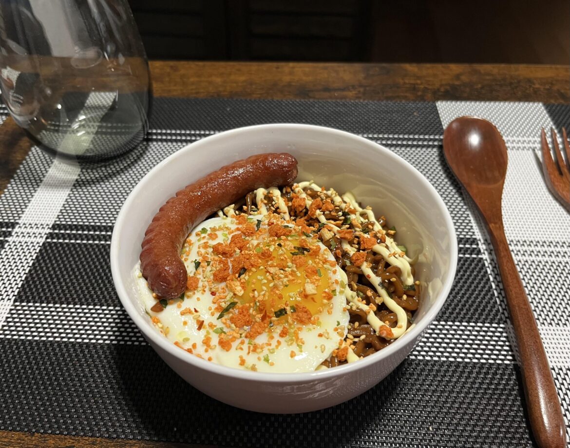 Threw an egg on Chapagetti