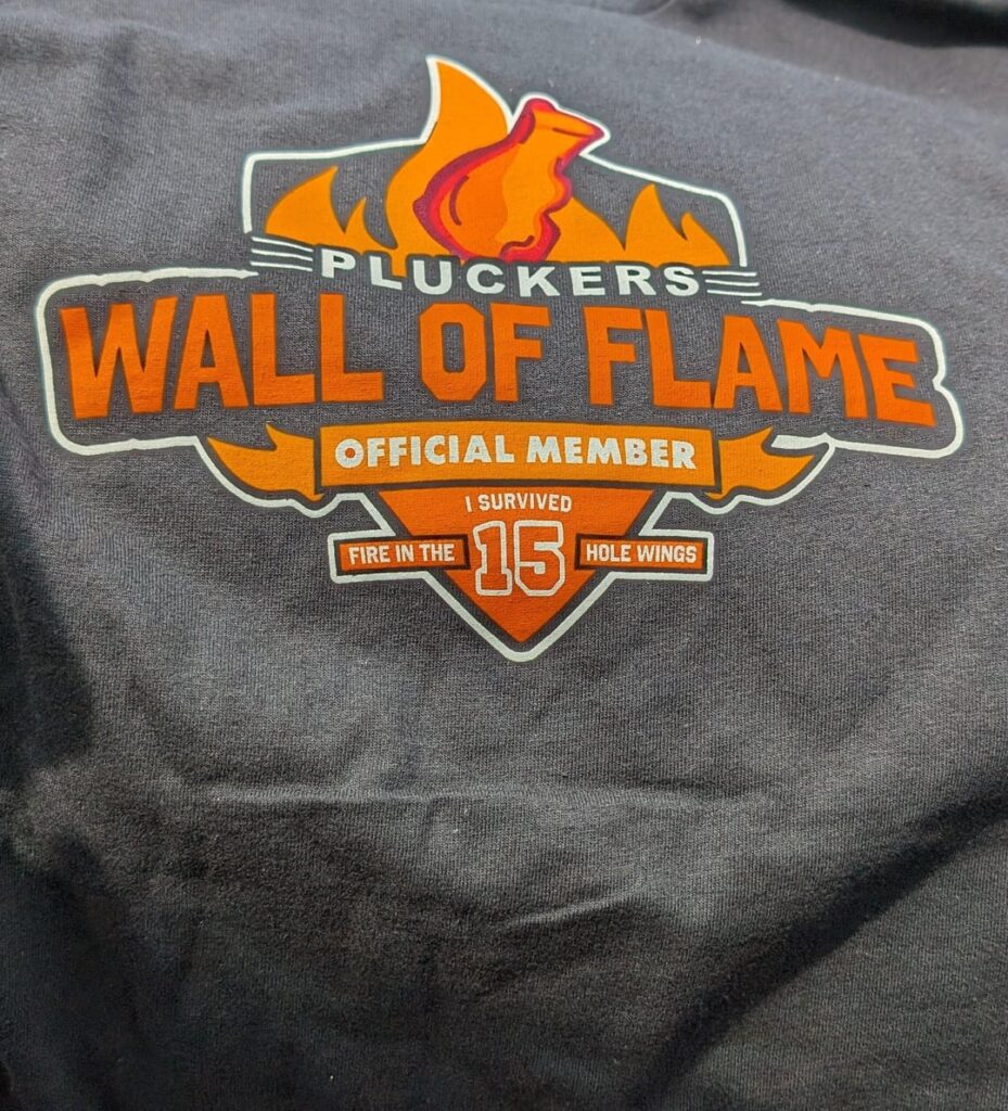 I completed the Pluckers Wall of Flame Challenge! 🍗