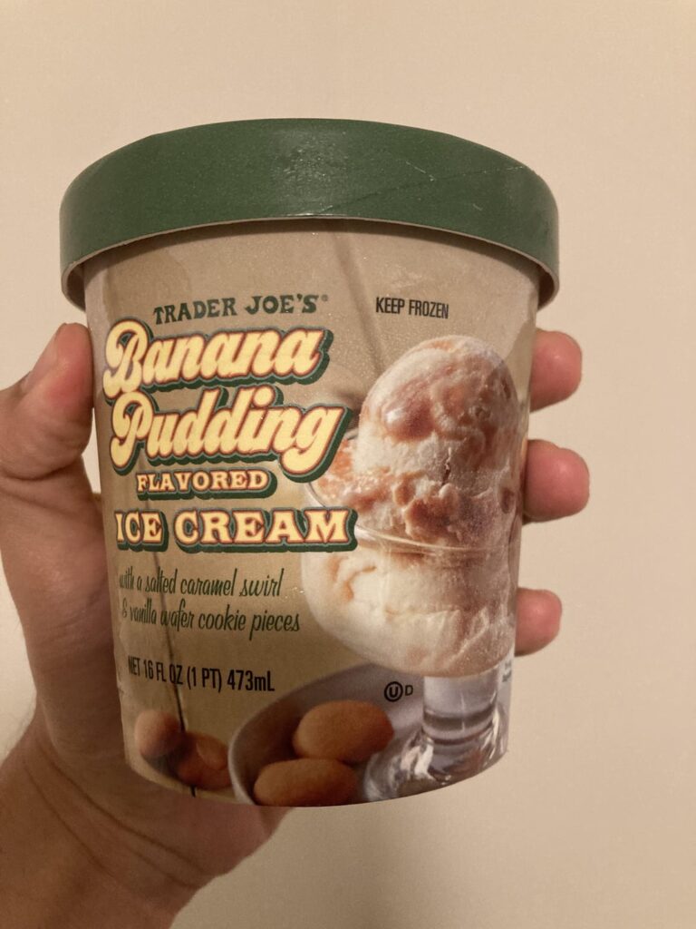 Trader Joe’s Banana Pudding flavored ice cream!