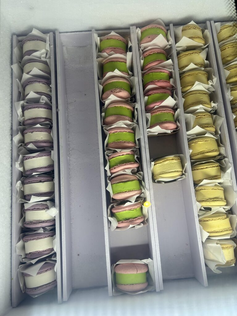 Macaroon ice cream sandwiches from boba places