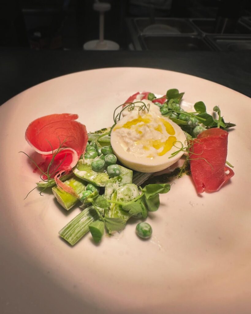 Burrata and spring vegetables- advice or comments very welcome