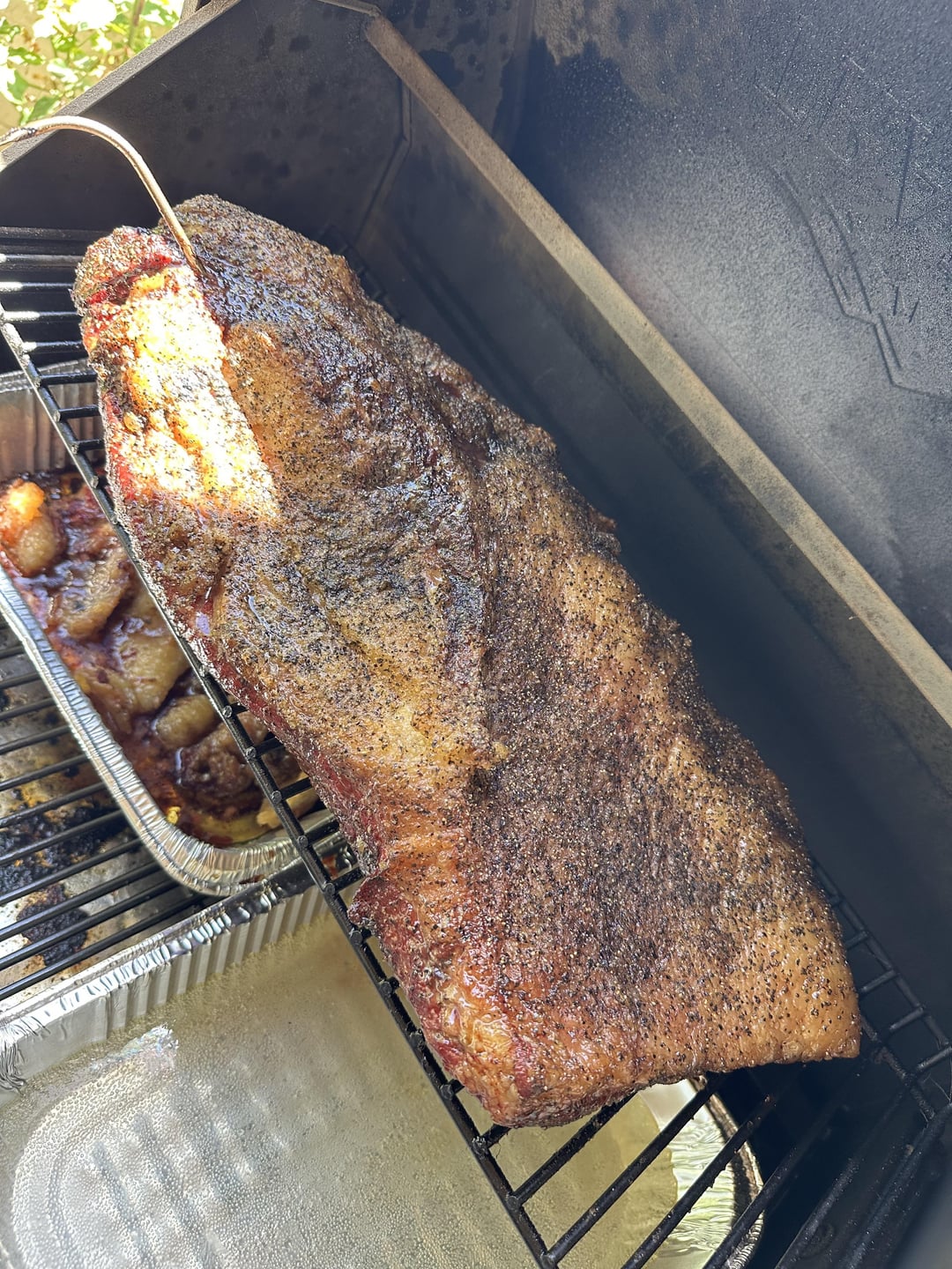 Help Brisket temp at point high. Bark not set Dining and Cooking