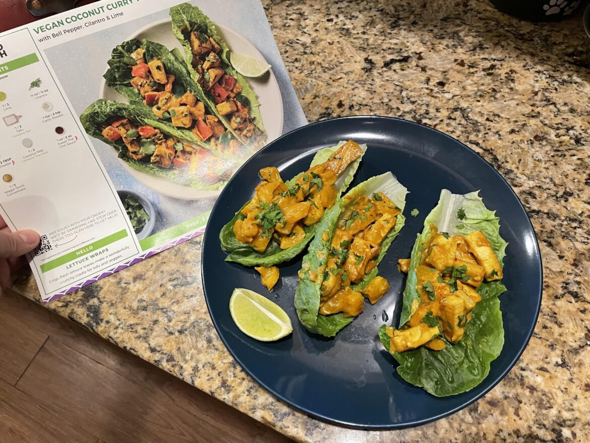 Vegan Coconut Curry Tofu Lettuce Wraps