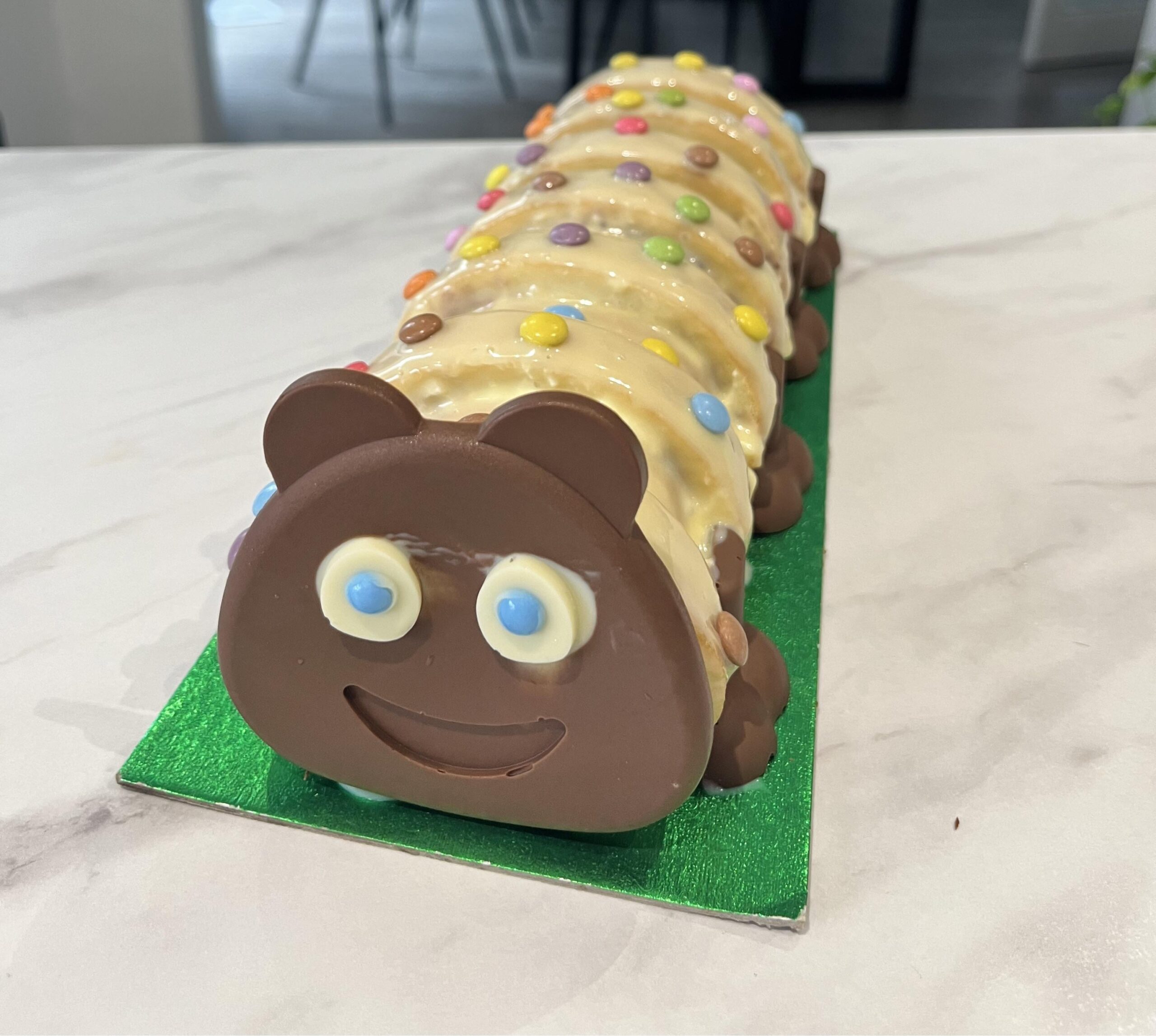 First attempt at Colin the Caterpillar Cake 🐛 Dining and Cooking