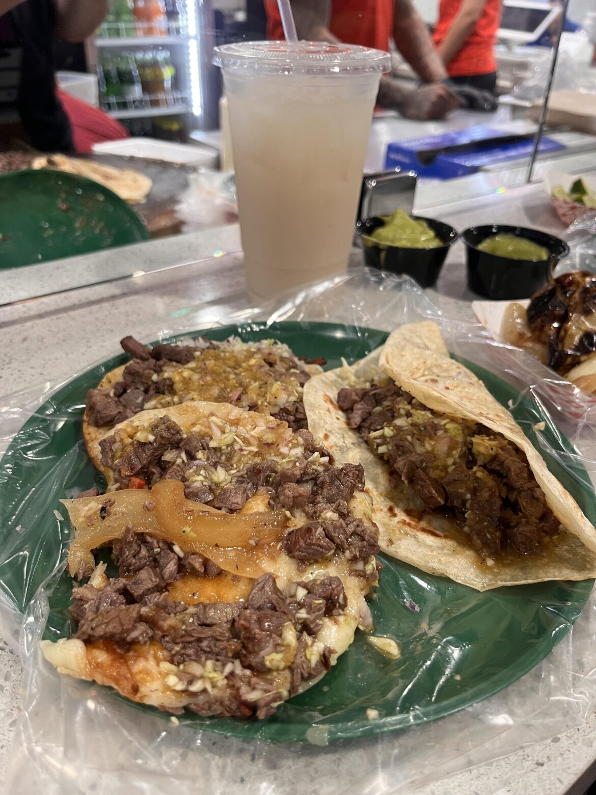 Tacos La Carreta (Whittier): Asada in three forms - taco, vampiro, quesadilla