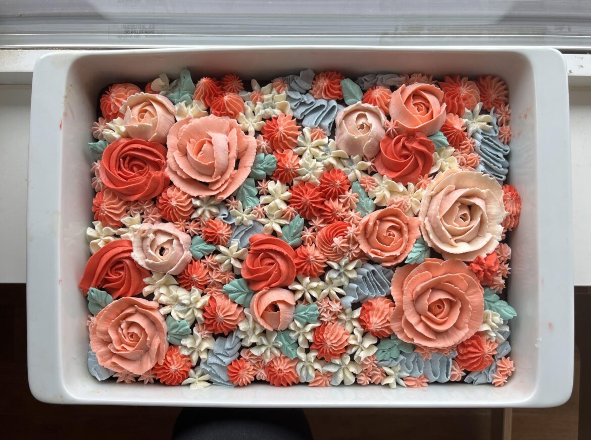 Colorful sheet cake for lovely MIL
