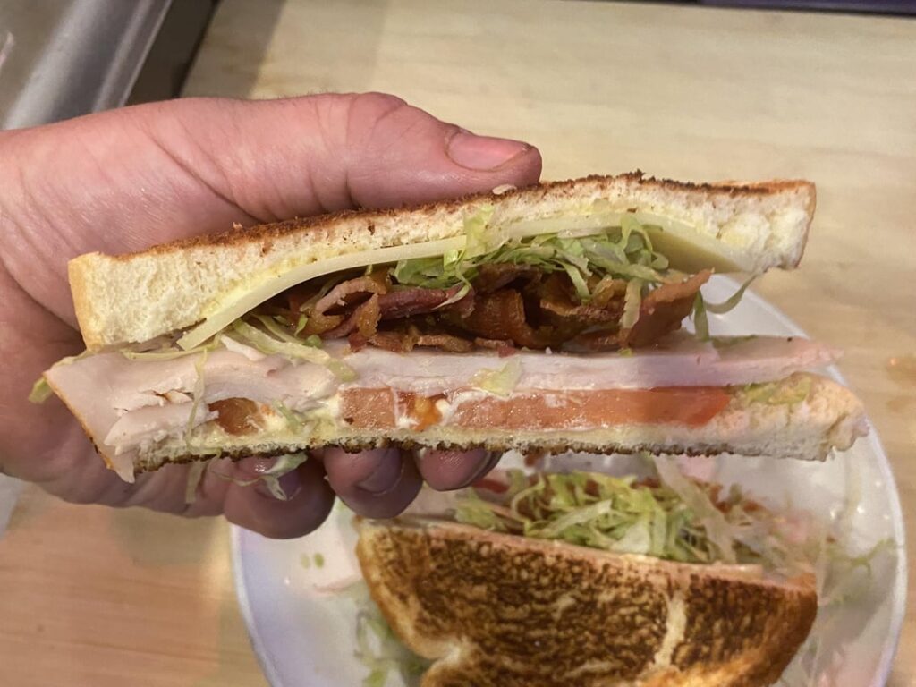 Turkey provolone, lettuce, tomato and mayo