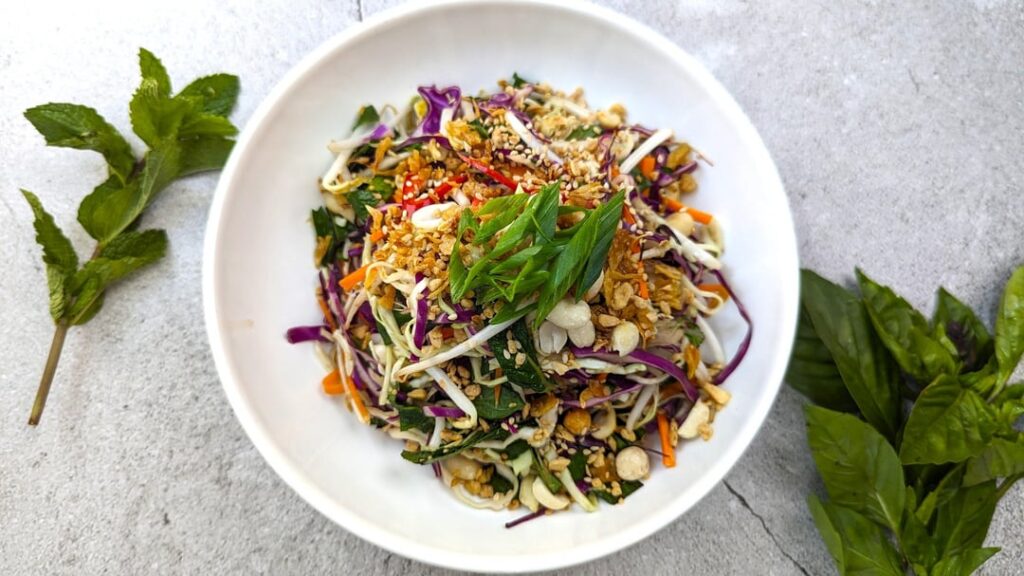 Asian Chopped Salad with a homemade Asian style dressing