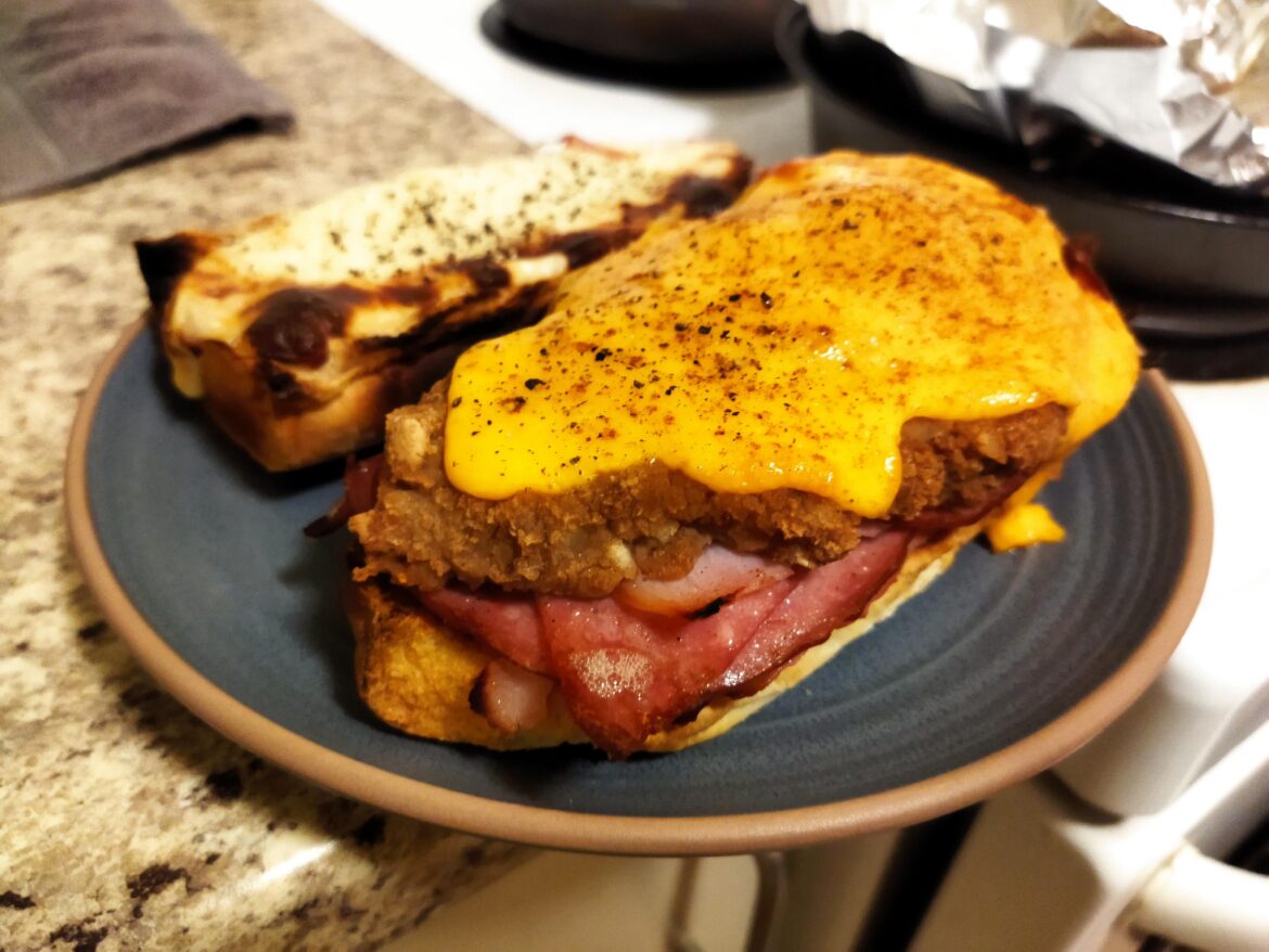 Okay I got lightly roasted in the comments yesterday for not enough condiments, so here's take 2 today, with my husband's input, lol