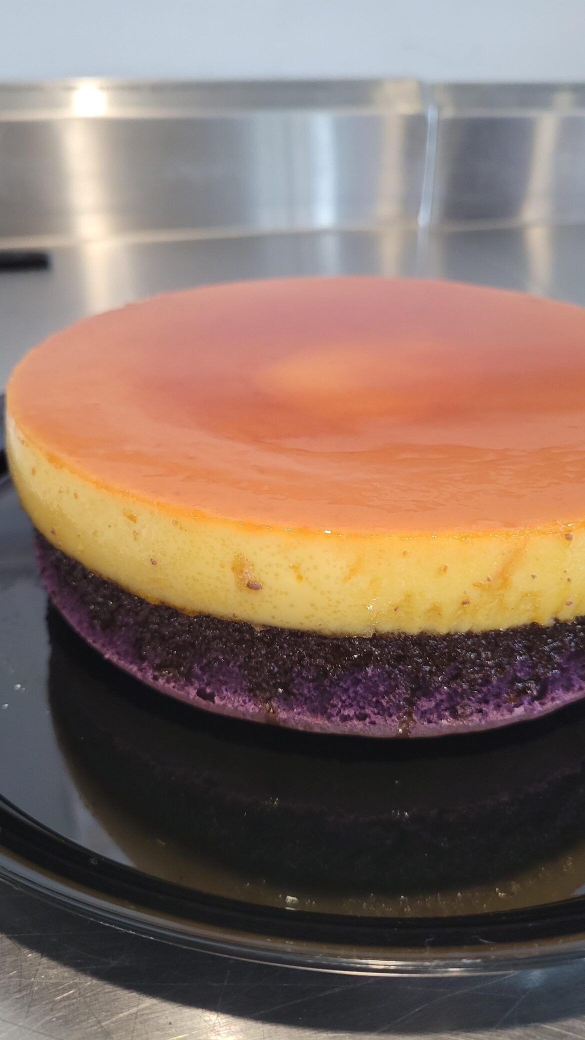 Flan Ube Sponge Cake
