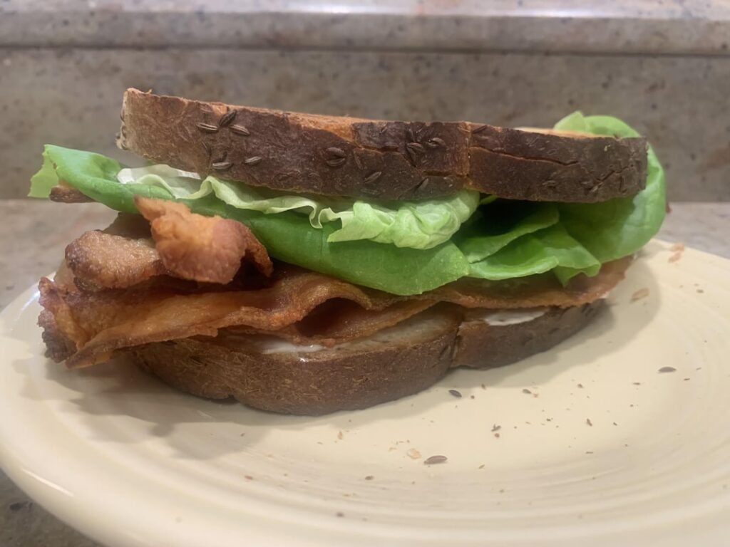 BLM - Bacon, Lettuce and Mayo. Didnt have any T..