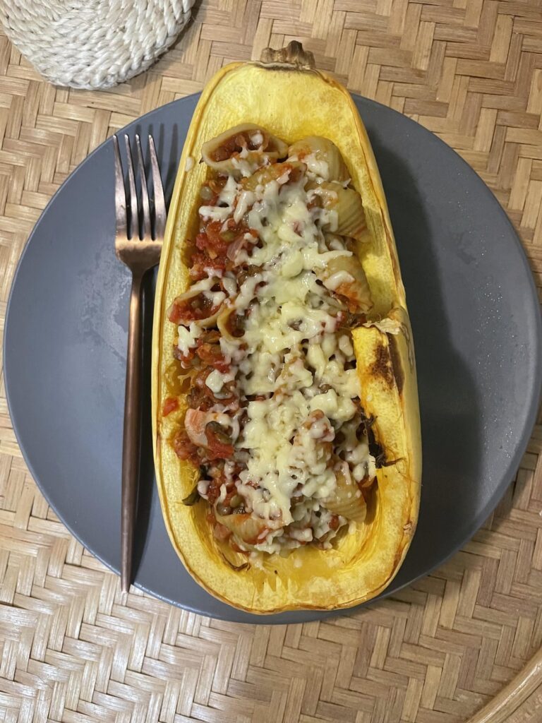 450 cal Spaghetti Squash Bolognese