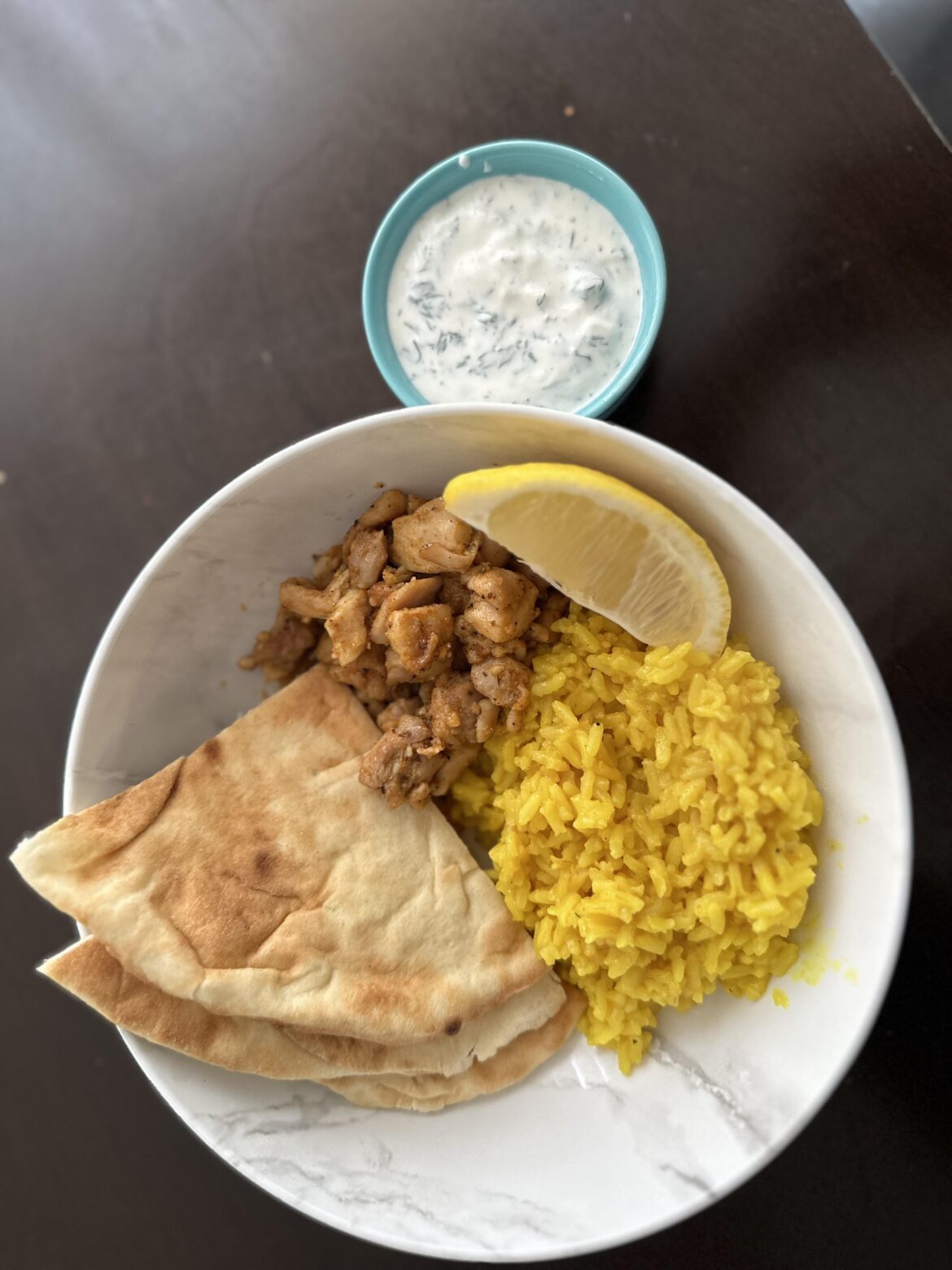 Not the prettiest but it’s so GOOD. Greek Chicken Tzatziki Bowls