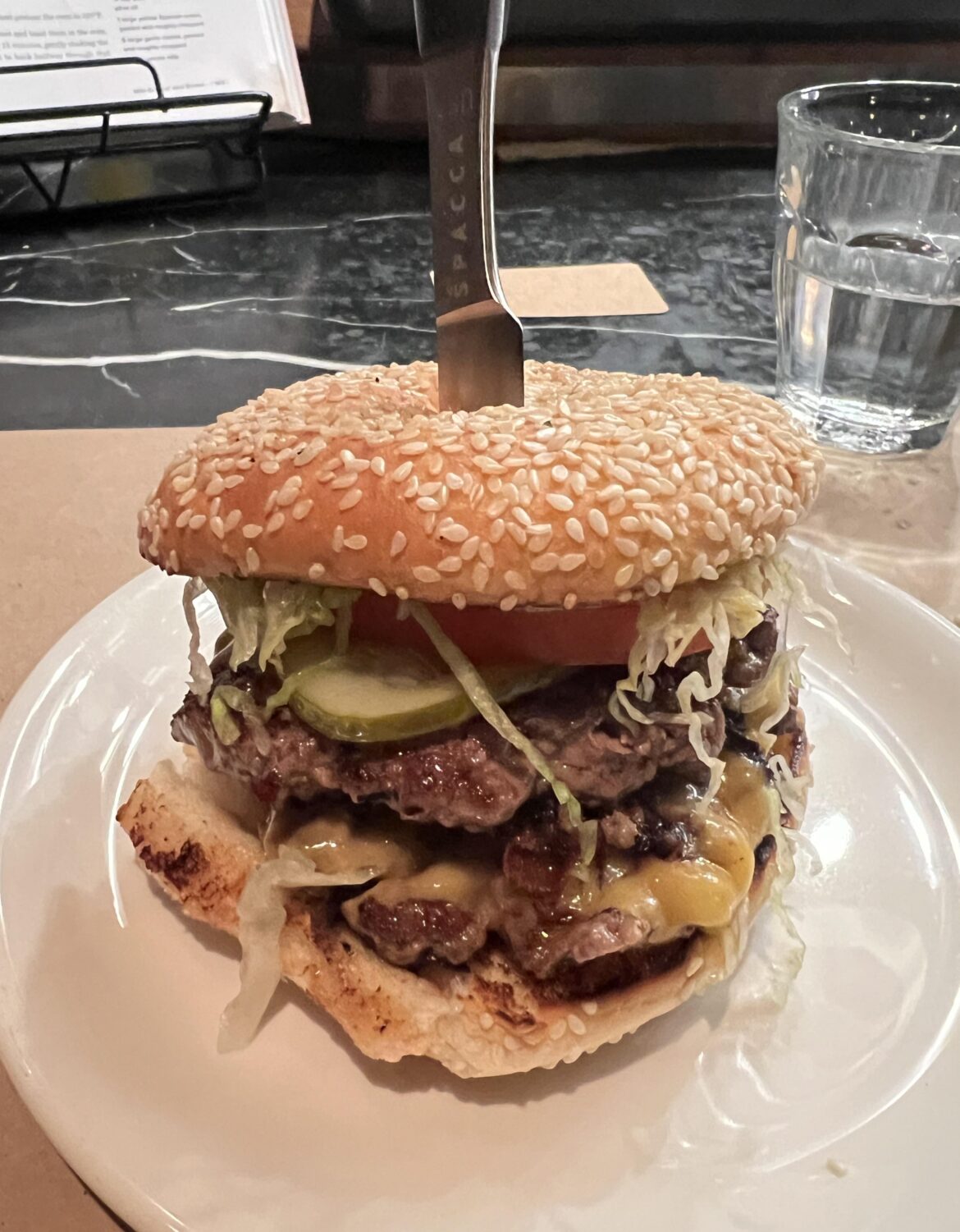 The off-menu burger at Chi Spacca