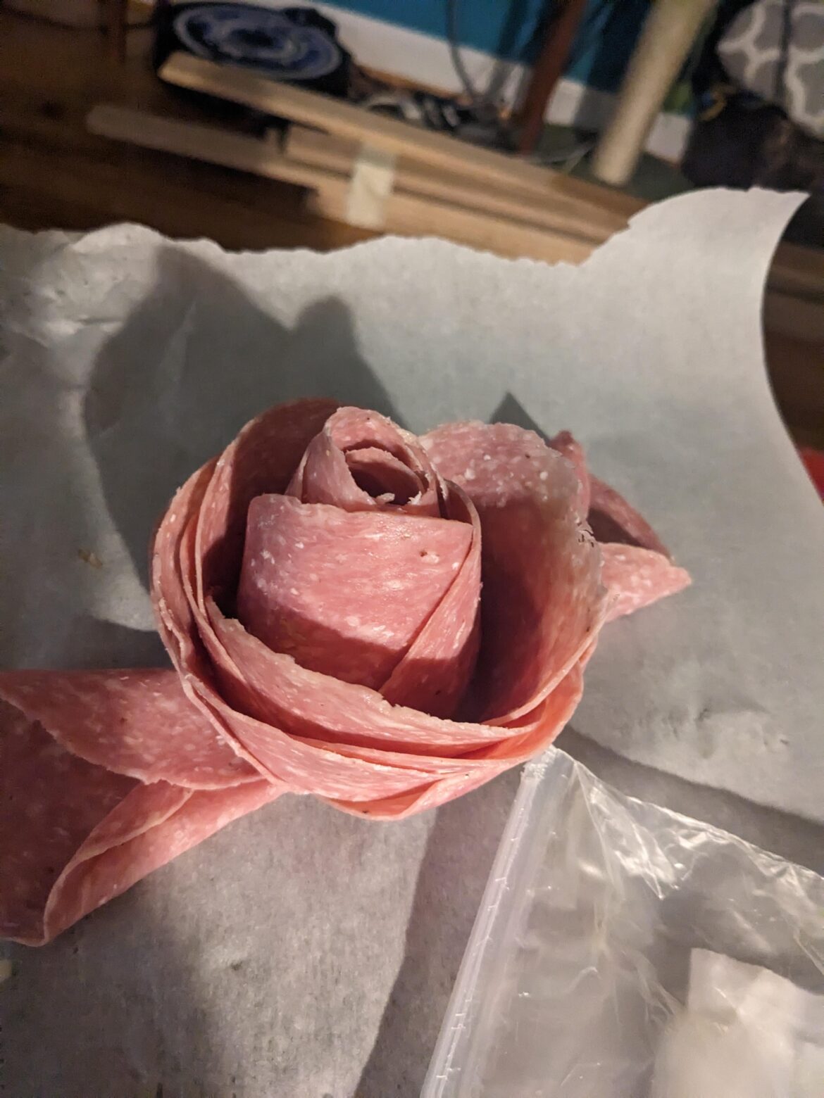 My first salami flower!