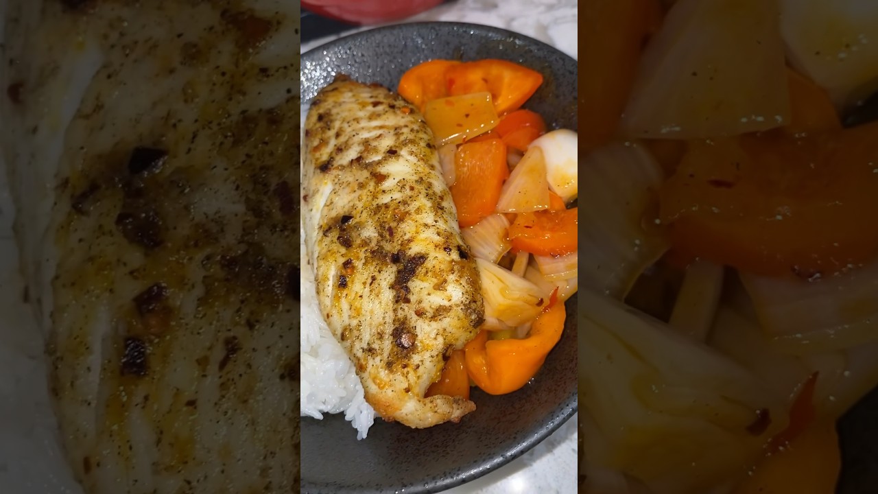 Simple sweet and sour tilapia rice bowl easyrecipe dinnerideas