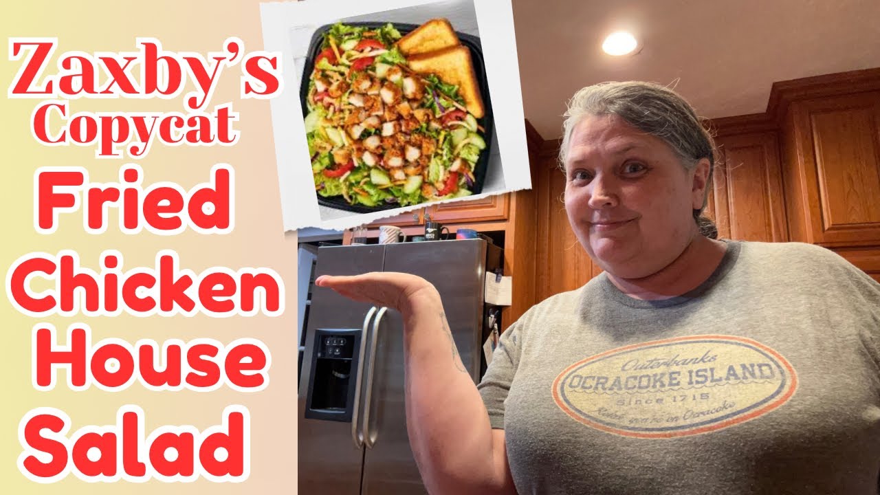 Zaxby’s Copycat Fried Chicken House Salad with Honey Mustard Dressing