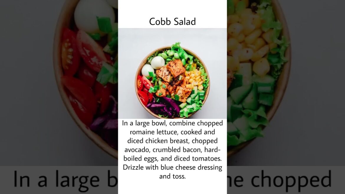 Classic Cobb Salad Recipe - Perfect for a Healthy and Satisfying Meal!