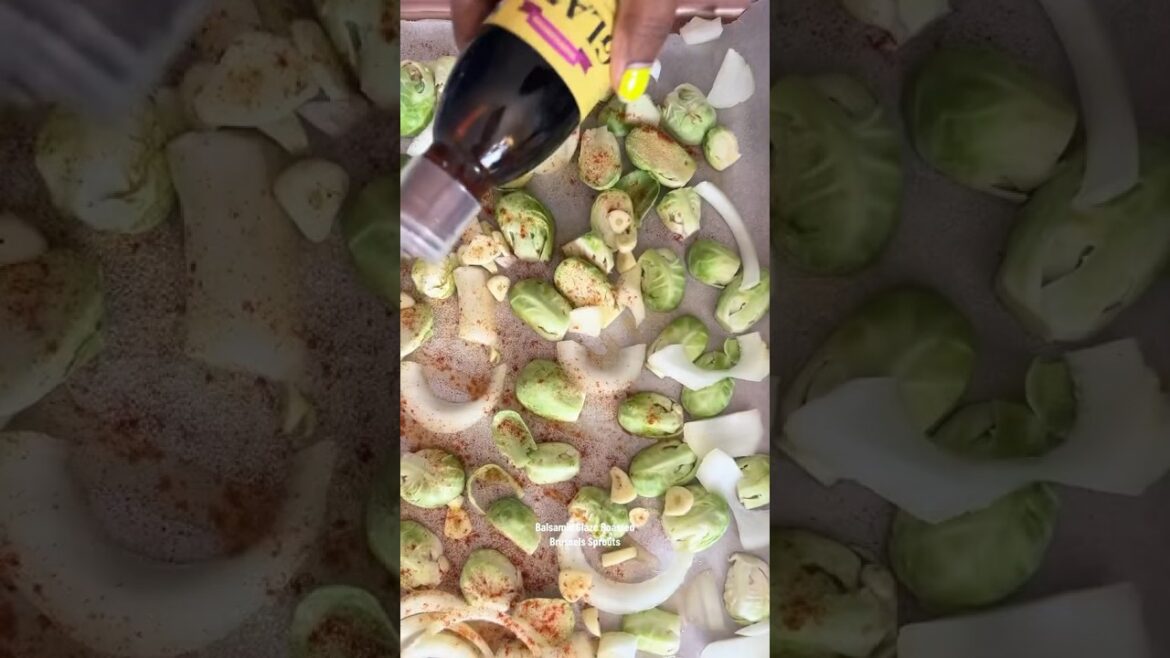 Balsamic Glazed Roasted Brussels Sprouts #recipe #healthylife #roastedvegetables #brusselssprouts
