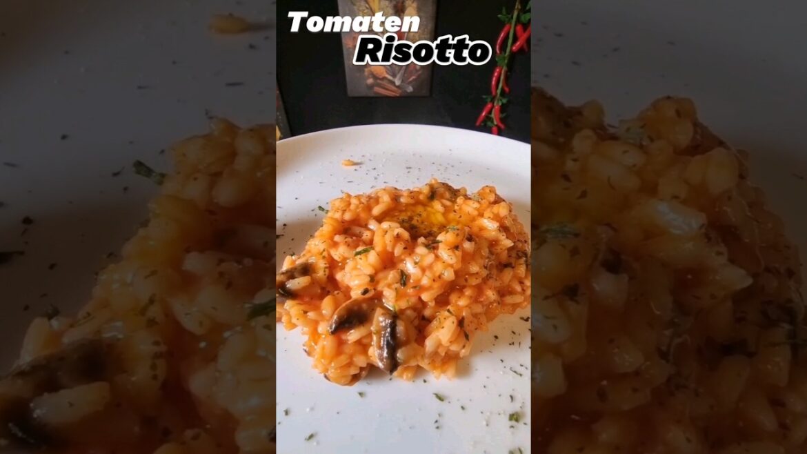 Risotto  mit Tomaten und Pilzen,Schnell zubereitet und lecker.