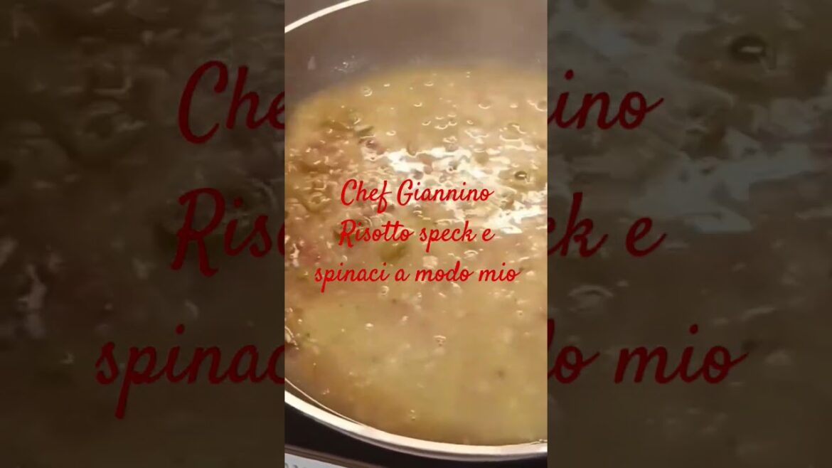 risotto speck e spinaci a modo mio #riso #cucina #primipiatti risotto speck e spinaci a modo mio #riso #cucina #primipiatti
