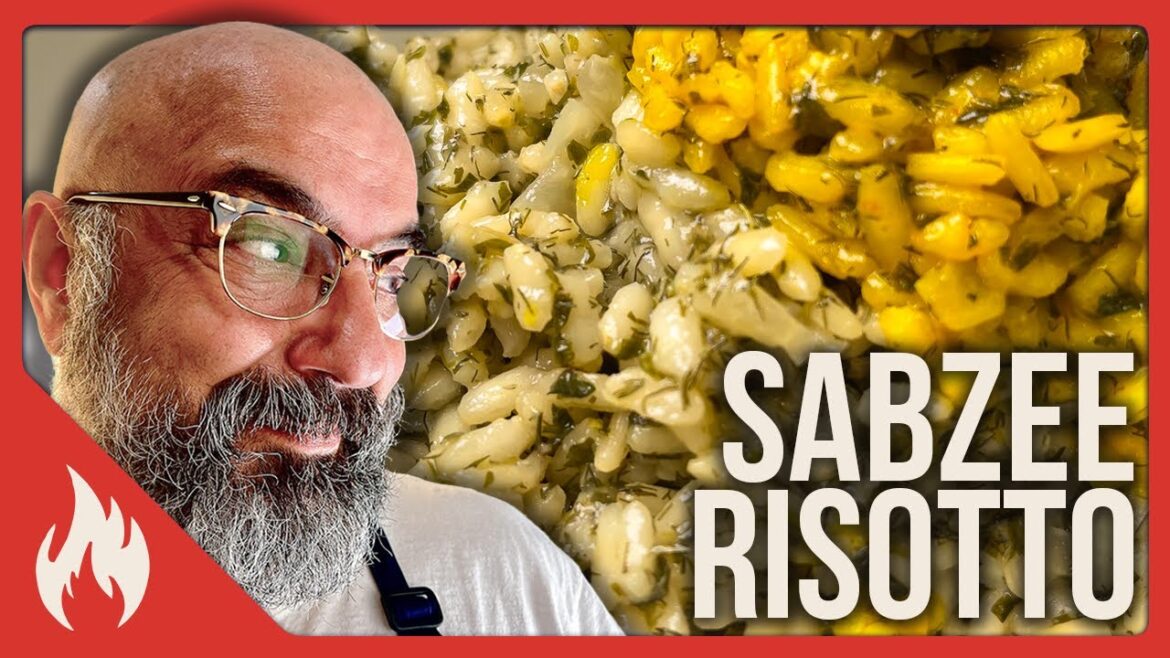 Sabzee Risotto (Italian Risotto with Persian herbs) تلفیق سبزی پلو در خوراک ایتالیایی بنام ریزوتو Sabzee Risotto (Italian Risotto with Persian herbs) تلفیق سبزی پلو در خوراک ایتالیایی بنام ریزوتو