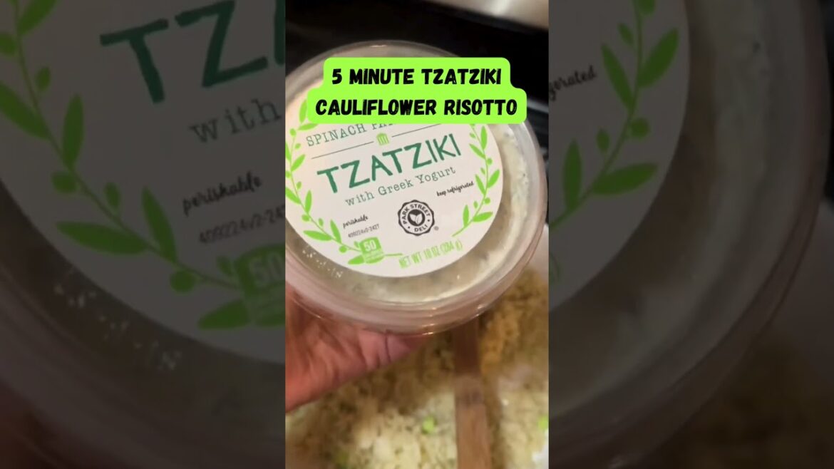 5 Minute Tzatziki Cauliflower Risotto – Low Carb Side Dish Recipe 5 Minute Tzatziki Cauliflower Risotto - Low Carb Side Dish Recipe