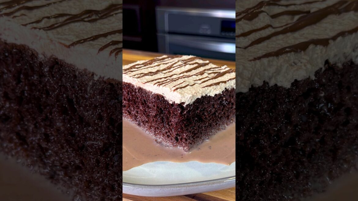 Nutella Tres Leches Cake Easy Recipe #shorts