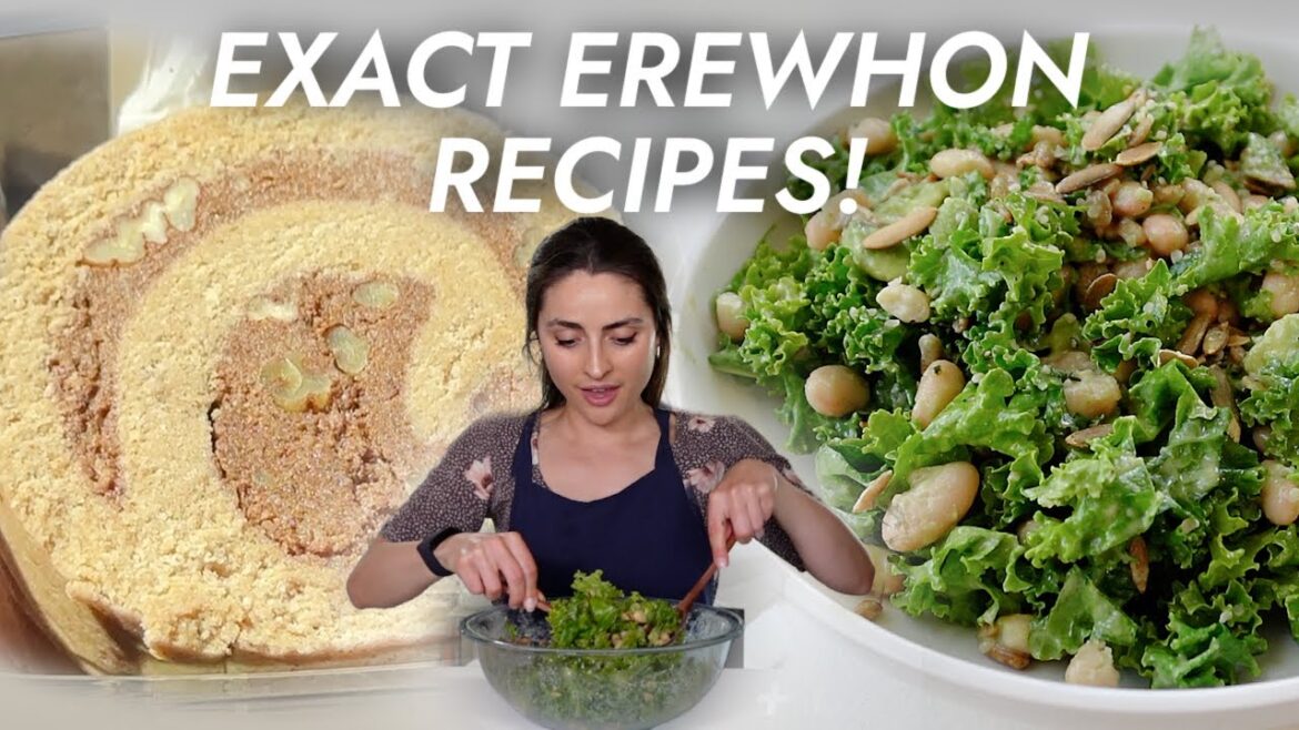 Making EREWHON RECIPES AT HOME! Kale white bean salad, raw cinnamon roll, giant white bean salad! Making EREWHON RECIPES AT HOME! Kale white bean salad, raw cinnamon roll, giant white bean salad!