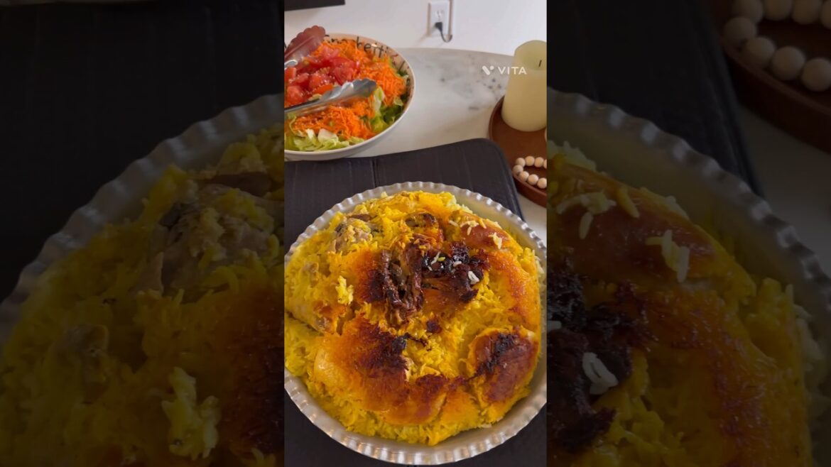 My MIL made CHICKEN KABSA for us! #food #arabic #kabsarice #short #dinner