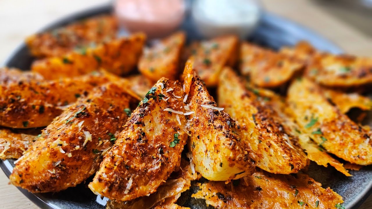 Perfect Parmesan Cheese Potato Wedges Recipe Easy Snack or Game Night