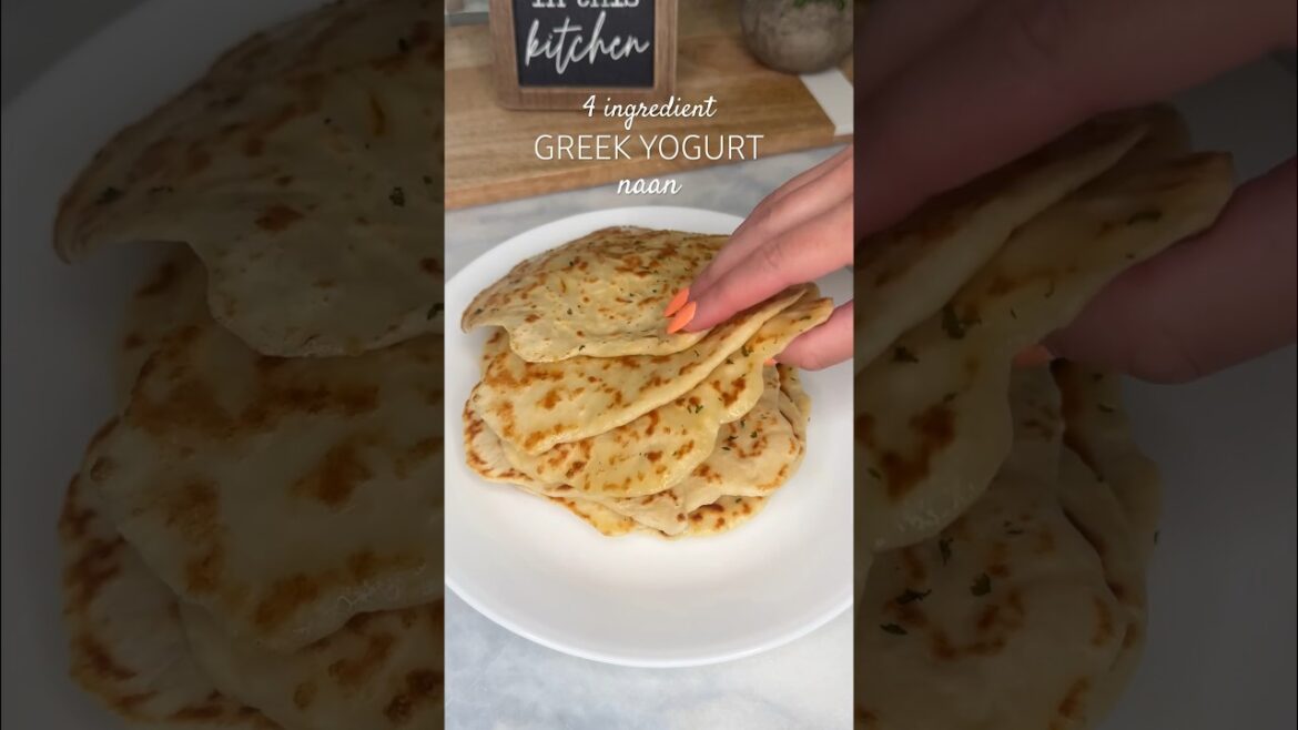 4 Ingredient Greek Yogurt Naan | Recipe Details in Description