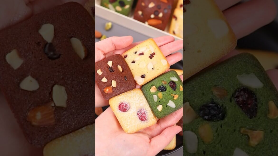 Classic French Financier Recipe，3 flavours, only Egg whites #cake#recipe#pastry #trending#shorts