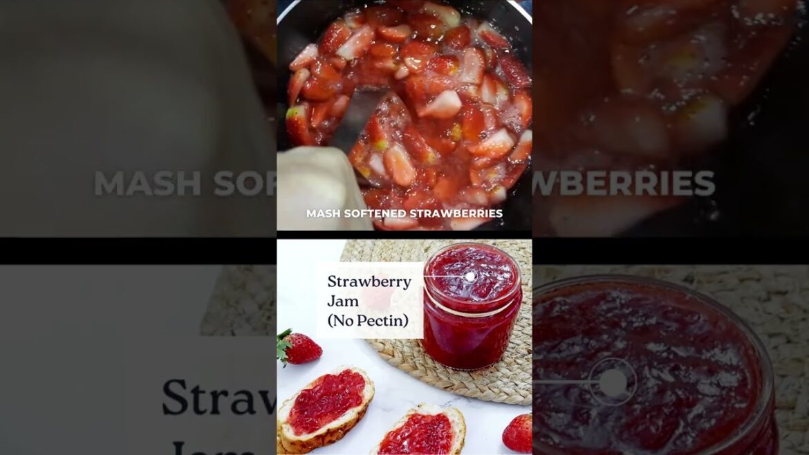 Homemade Strawberry Jam Recipe #Shorts | No Pectin Jam Homemade Strawberry Jam Recipe #Shorts | No Pectin Jam