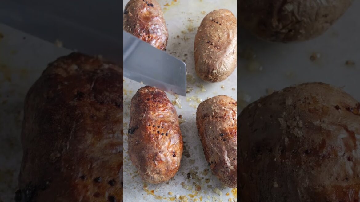 Garlic butter jacket potatoes